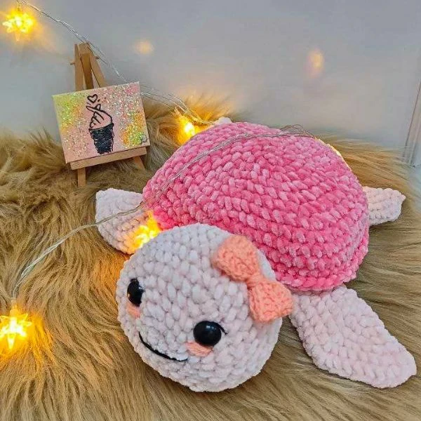 A Handmade Crocheted Turtle Toy